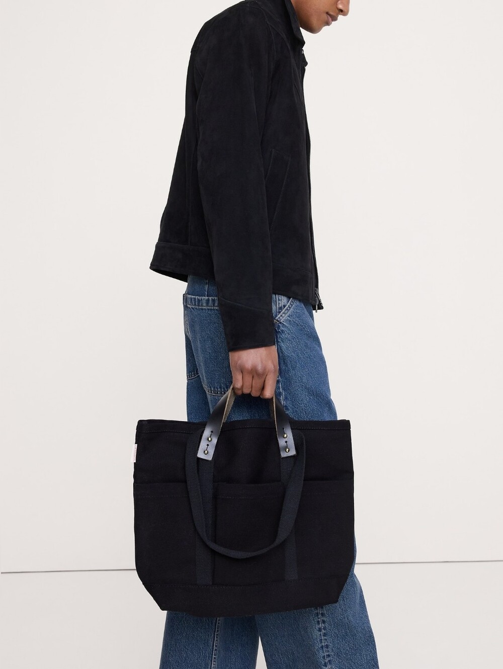 Black Canvascraft Leather-Handled Tote by CB Station One Size - Picture 3 of 11